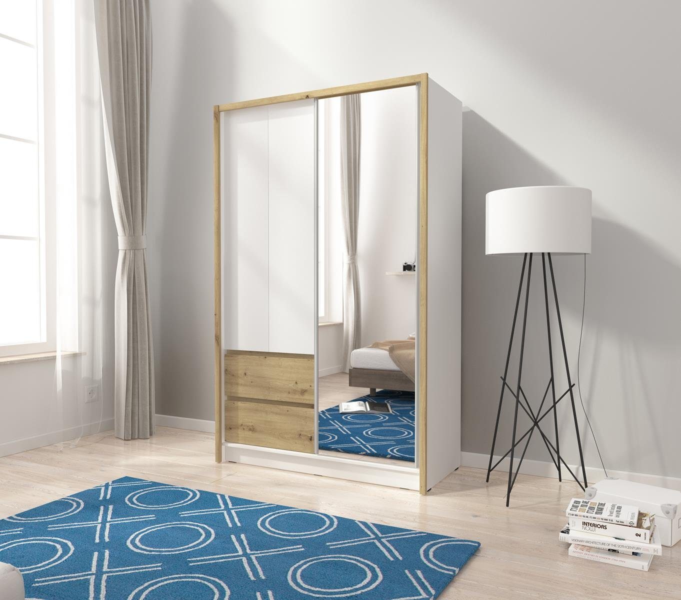 Beautysofa Kleiderschrank Siera (3-türig modernes Schrank, 134 / 154 / 184 günstig online kaufen
