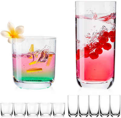 IMPERIAL glass Glas Trinkgläser 330ml & 420ml, Glas, Wassergläser Saftgläser Getränkeglas Trinkglas Gläserset