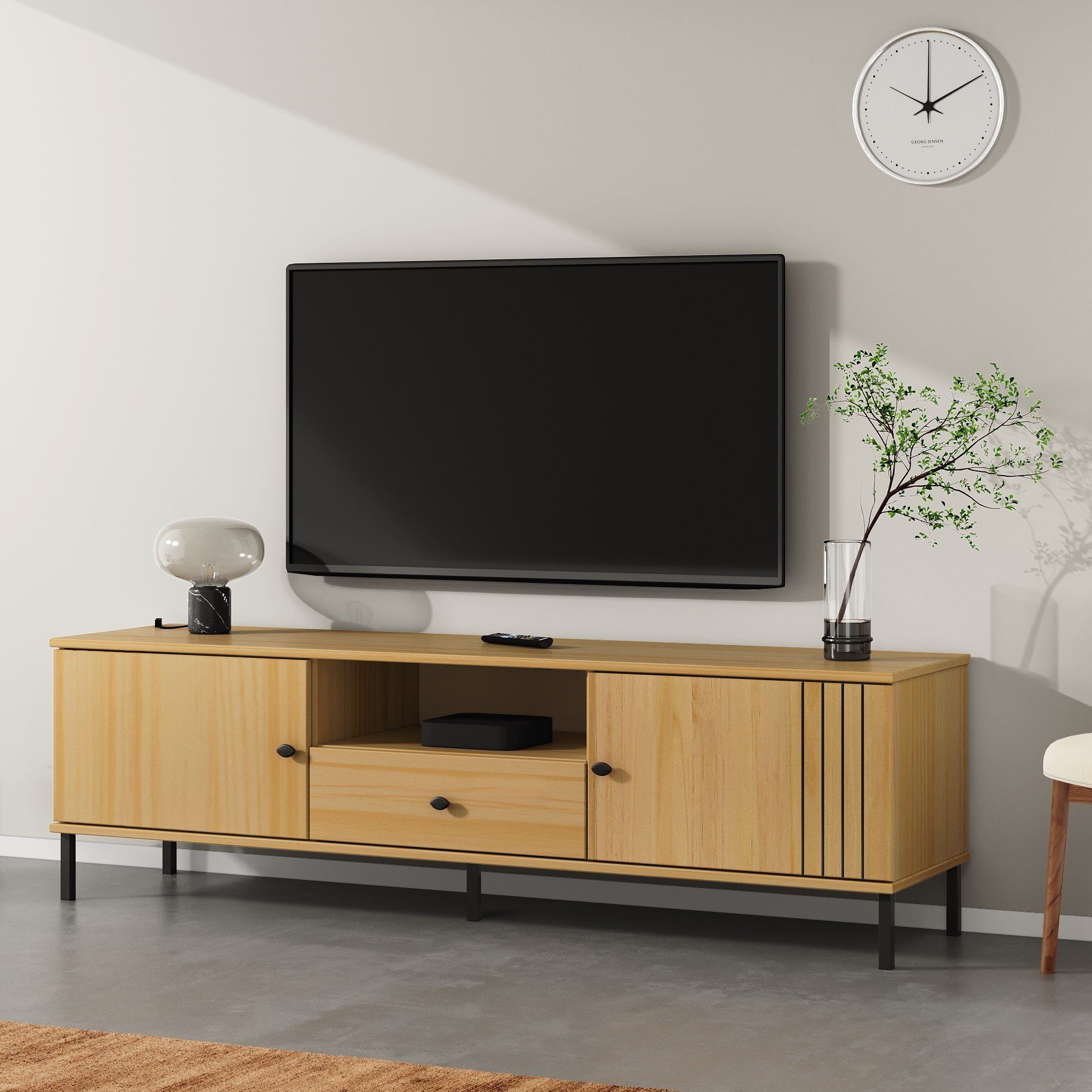 Woodroom TV-Board Modernes Lowboard Sevilla, Fernsehschrank günstig online kaufen
