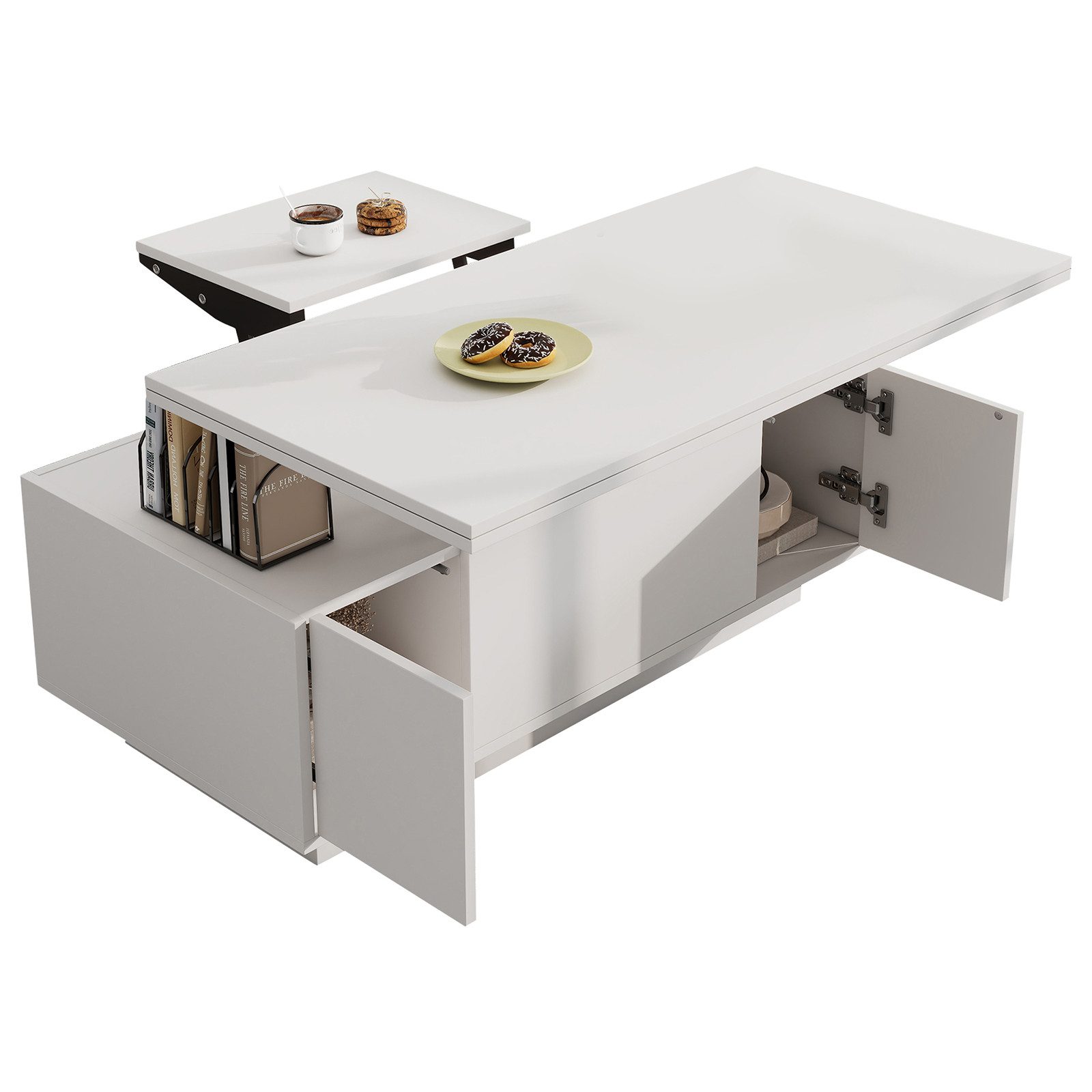 Couchtisch mit Hebeplatten & Stauraum Multifunktionaler Tische
