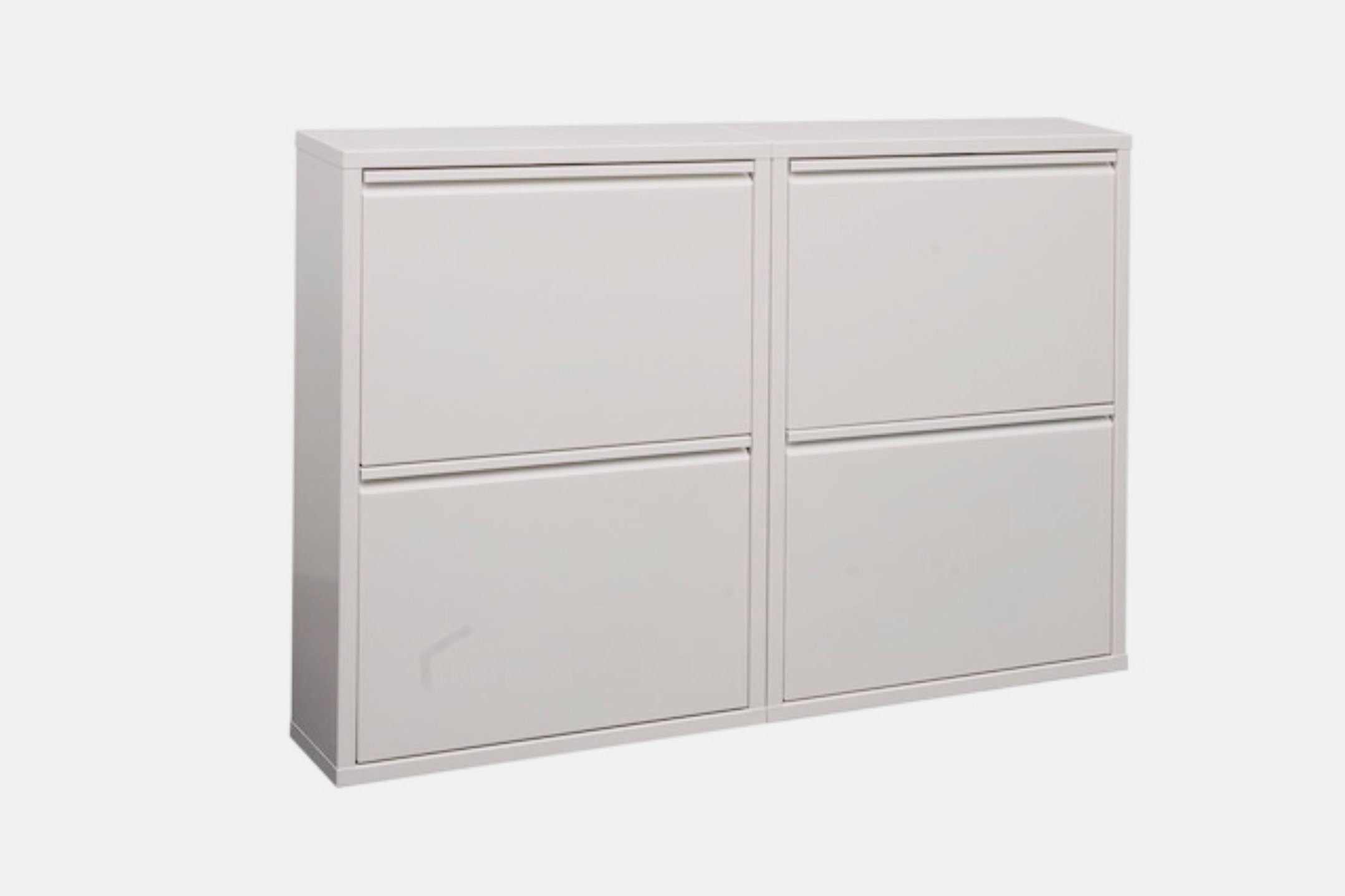 k-hometrends Schuhschrank KEKE 2 100x70x15cm schmaler XL Schuhschrank, -White Organizer, stilvoller