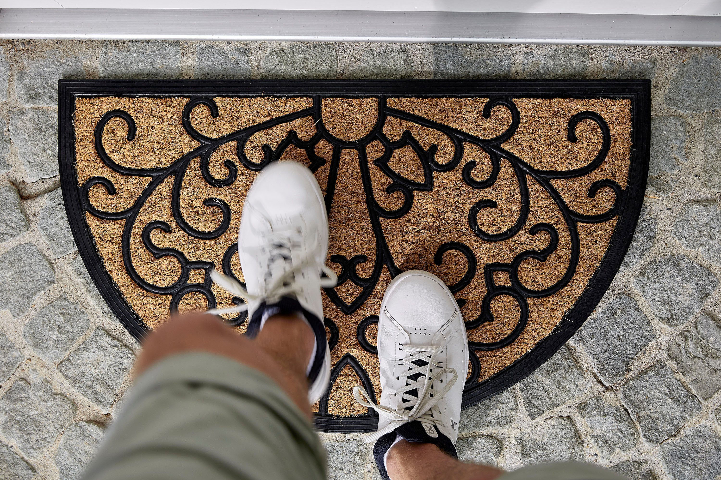 ASTRA Fußmatte Coco Deluxe Light, halbrund, Höhe: 8 mm, Türmatte, Kokos, ru günstig online kaufen