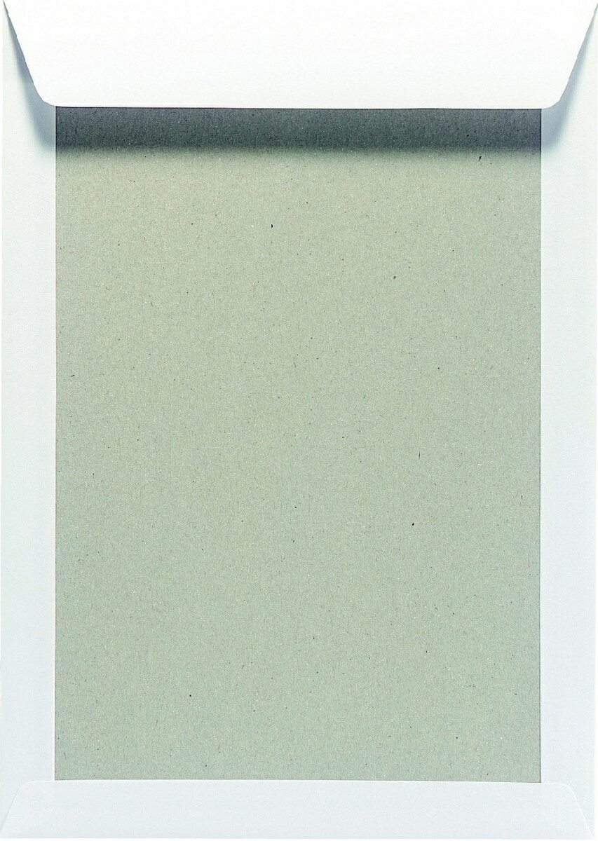 MAILMEDIA Versandtasche Versandtaschen B4 120g/qm Papprückwand Haftklebung weiß VE=100 Stück