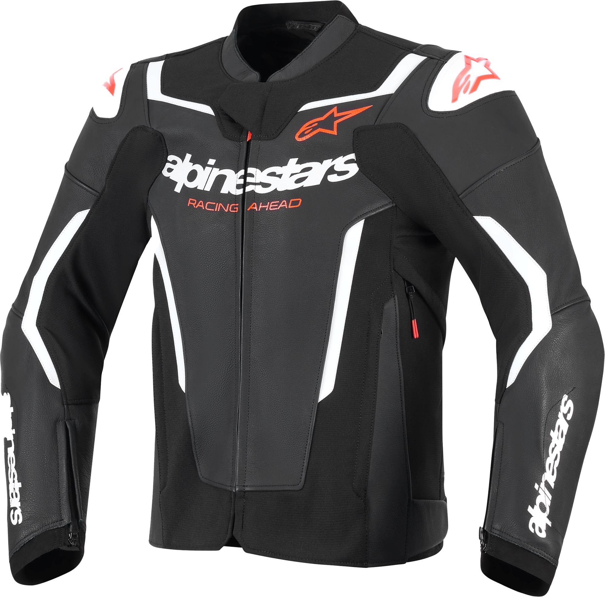 Alpinestars Motorradjacke GP Force V2 Motorrad Lederjacke Airbag vorbereitet,Ellenbogenprotektoren enthalten,perforiert,Sch