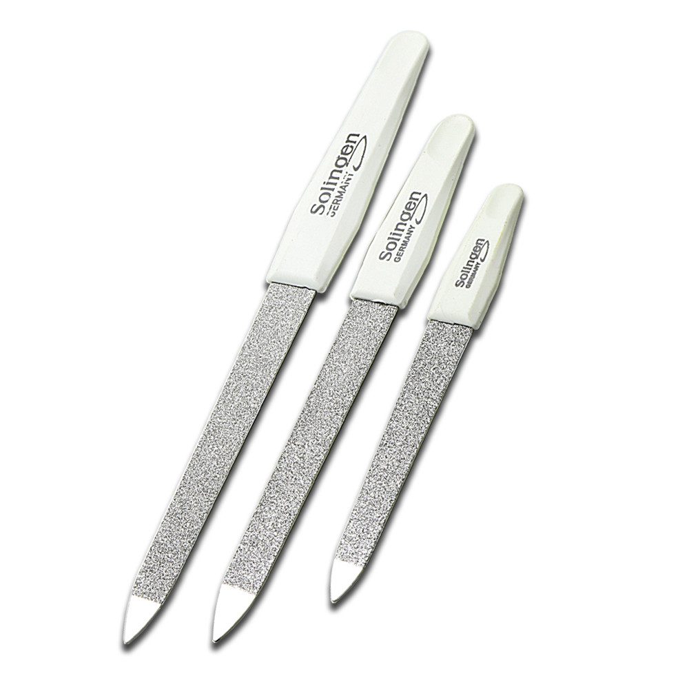 SMI Saphir-Nagelfeile 3 Saphirnagelfeile Solingen Saphir Nagelfeilen Fingernägel Fußnägel, 3-tlg., Fein und Grob