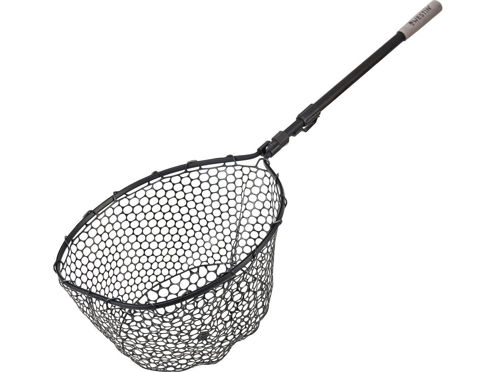 Westin Fishing Angelkescher W3 C&R Full Rubber PRO Teleskop gummiert 45x55x35cm - Grifflänge 110cm (1-St), Fischfreundliches Netz aus Vollgummi