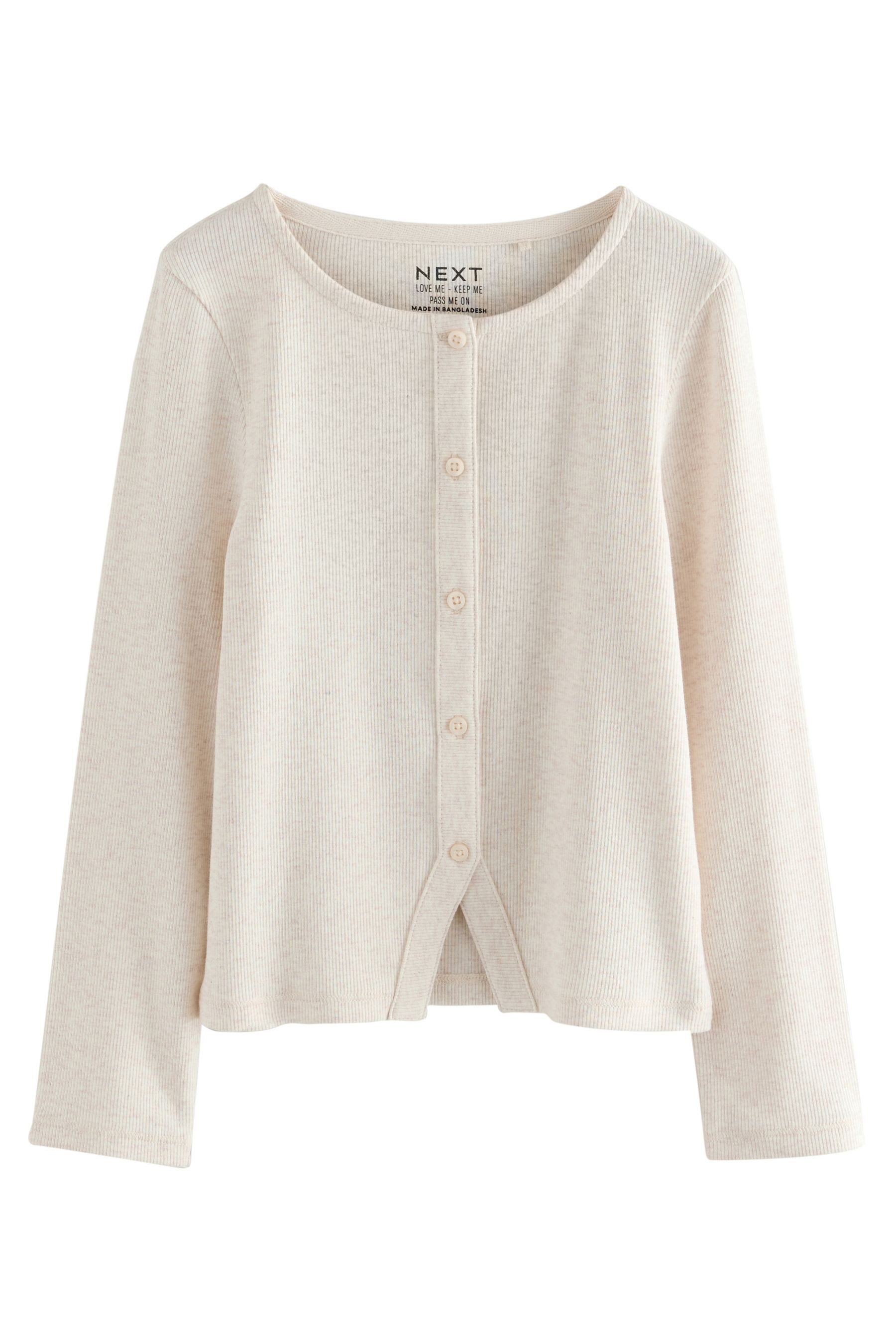 Next Strickjacke Gerippte langärmelige Strickjacke (1-tlg)