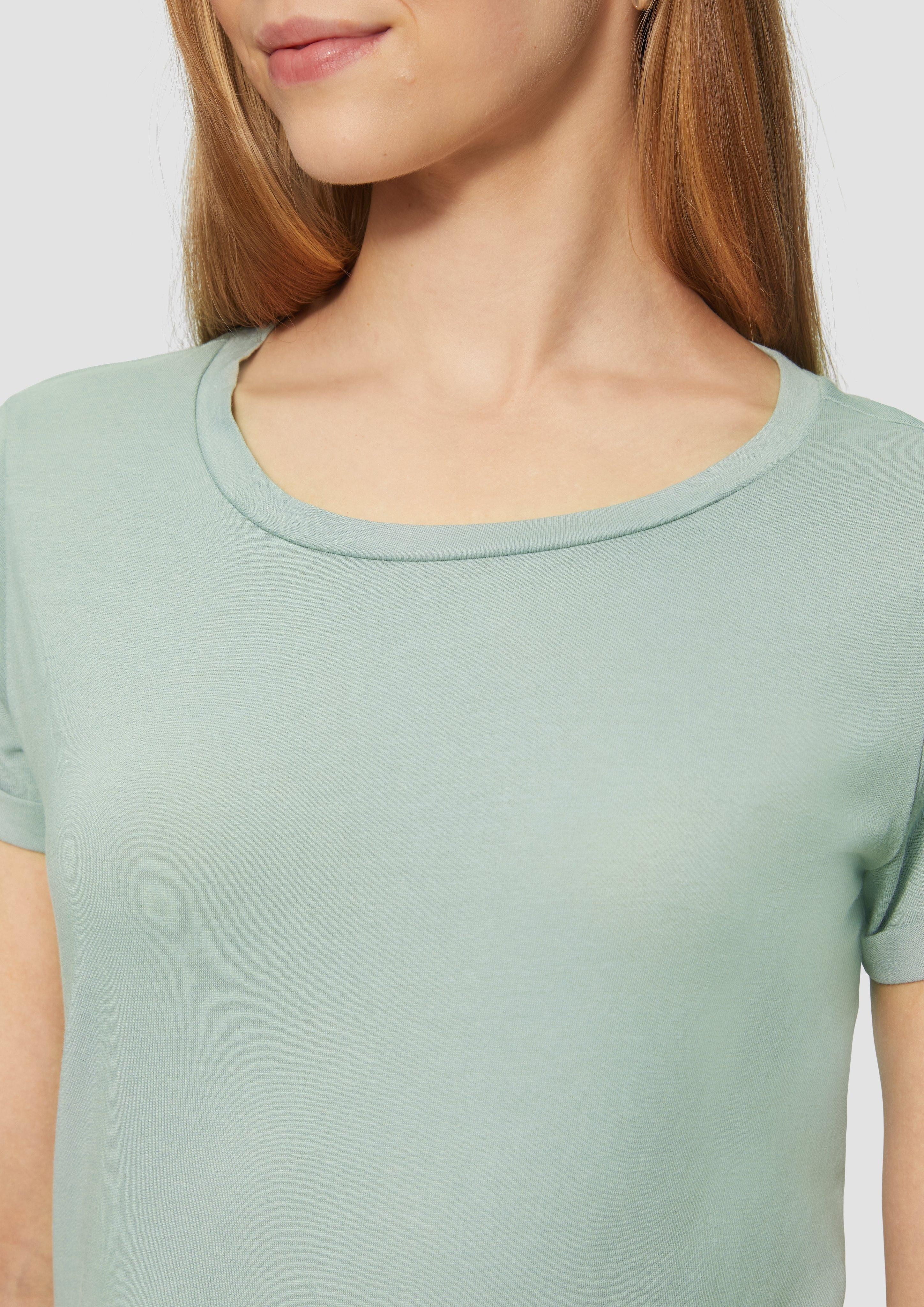 QS Kurzarmshirt Jerseyshirt mit Crew Neck günstig online kaufen