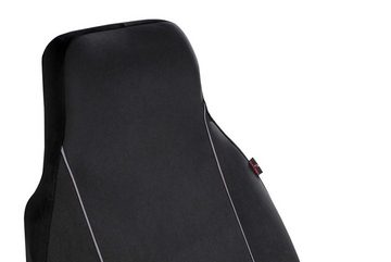 WALSER Autositzbezug Autositzbezug Vordersitzbezug Highback schwarz mit Kopfstützenbezug