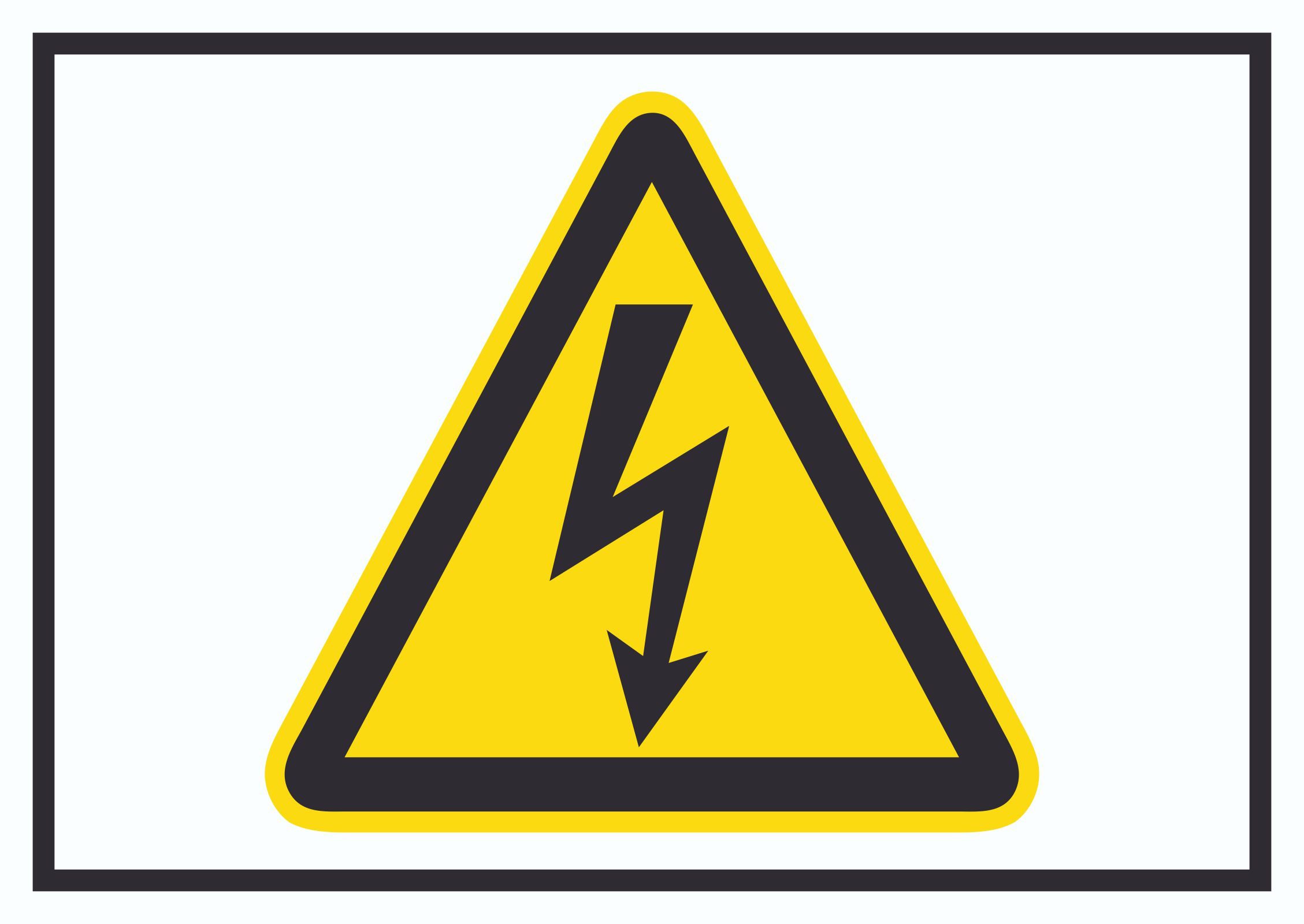 HB-Druck Hinweisschild Vorsicht Elektrische Spannung Symbol Schild, wetterfest, stabil, UV-beständig, kratzfest