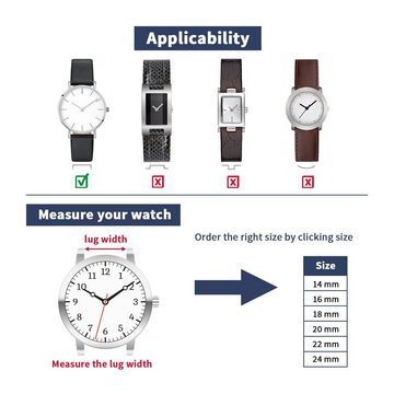 Selva Technik Wechselarmband Uhrenarmband, zum einfachen Wechseln, Quick Release, mit Naht, made in Germany