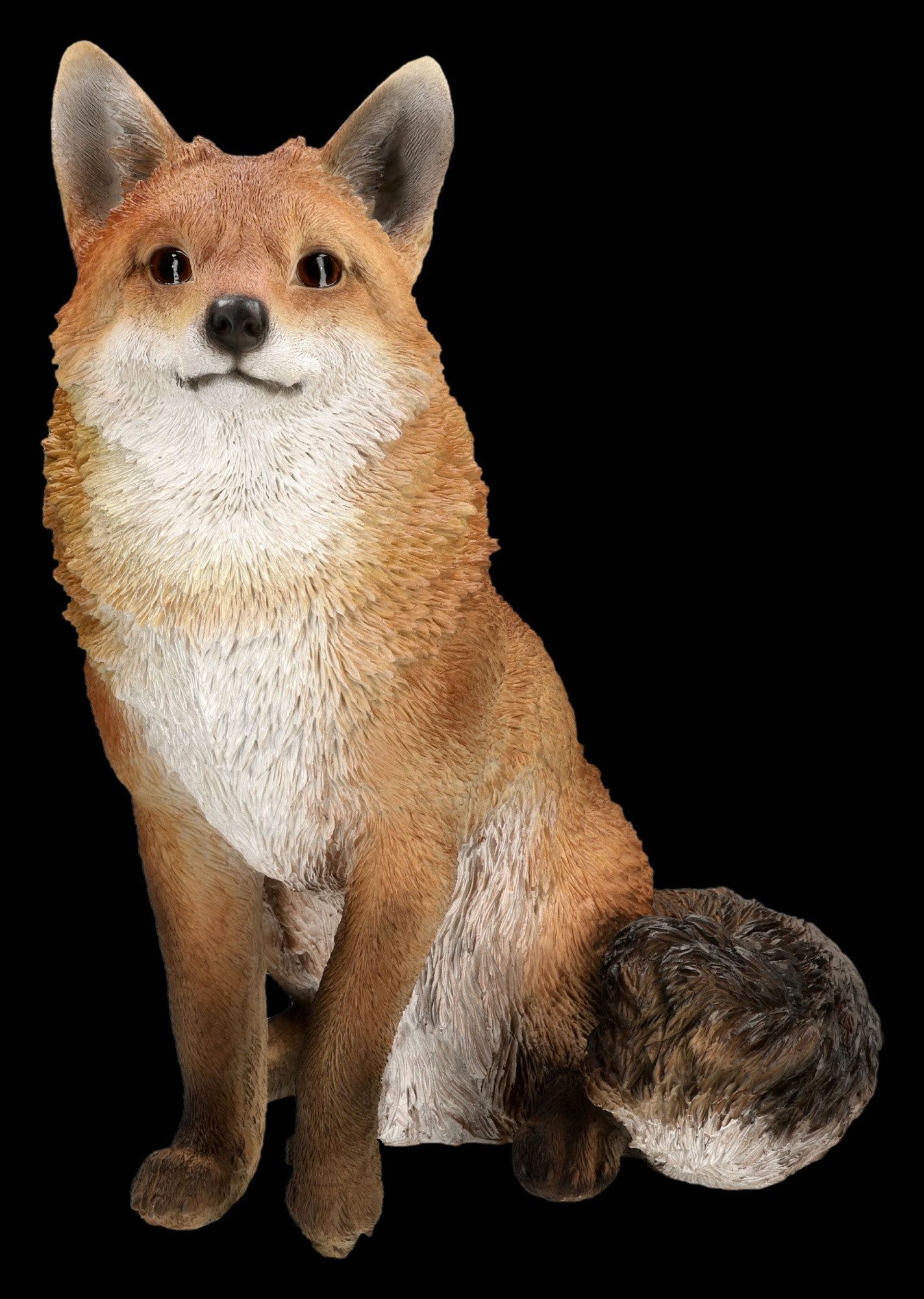 Figuren Shop GmbH Gartenfigur Fuchs Figur – realistische Tierstatue Gartendeko 47 cm Gartenfigur