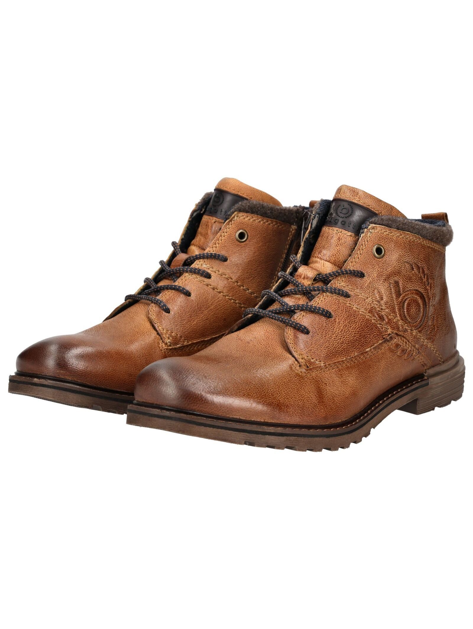 bugatti bugatti Stiefelette Leder Schnürstiefelette