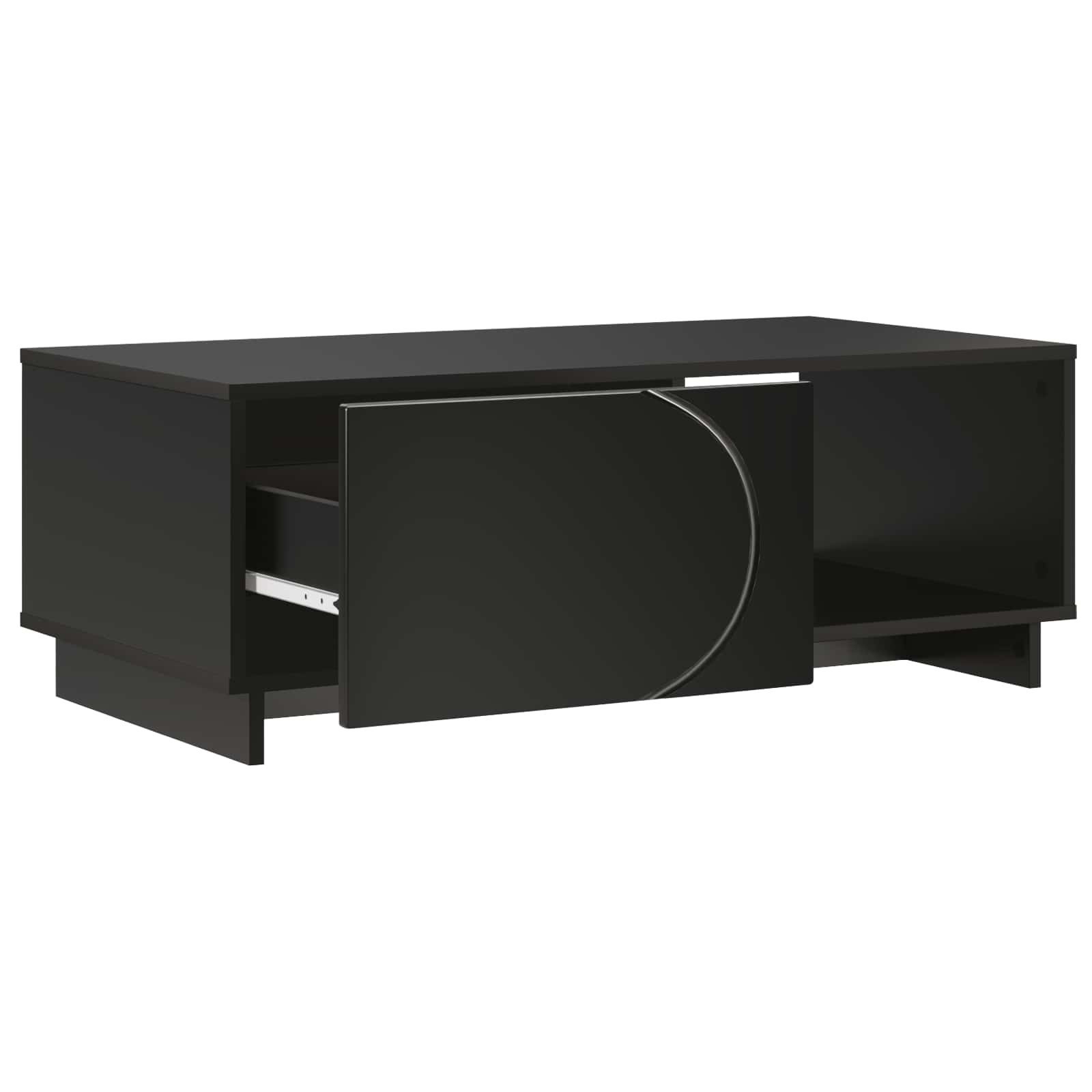 vidaXL Couchtisch Couchtisch Schwarz 95 x 50,5 x 35 cm Holzwerkstoff (1-St)