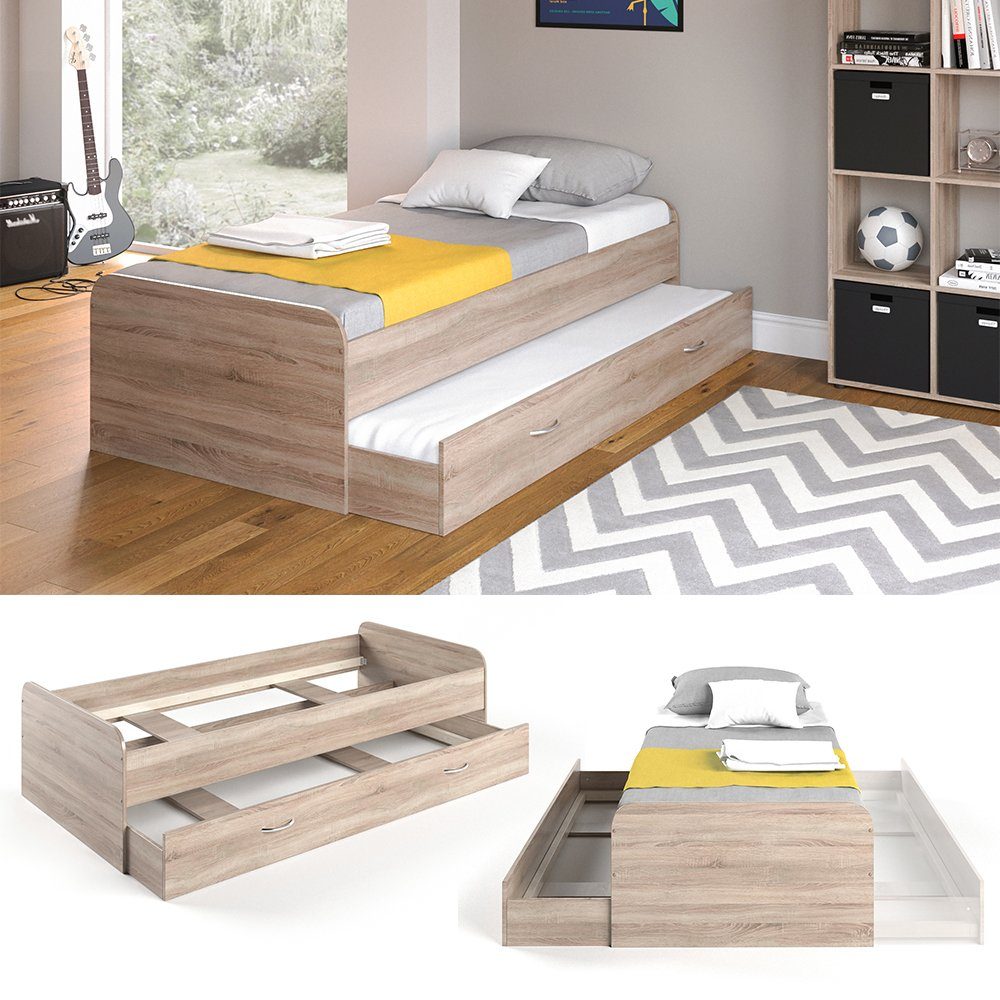 VitaliSpa® Kinderbett Enzo, Sonoma, 90x200 cm (1-tlg)