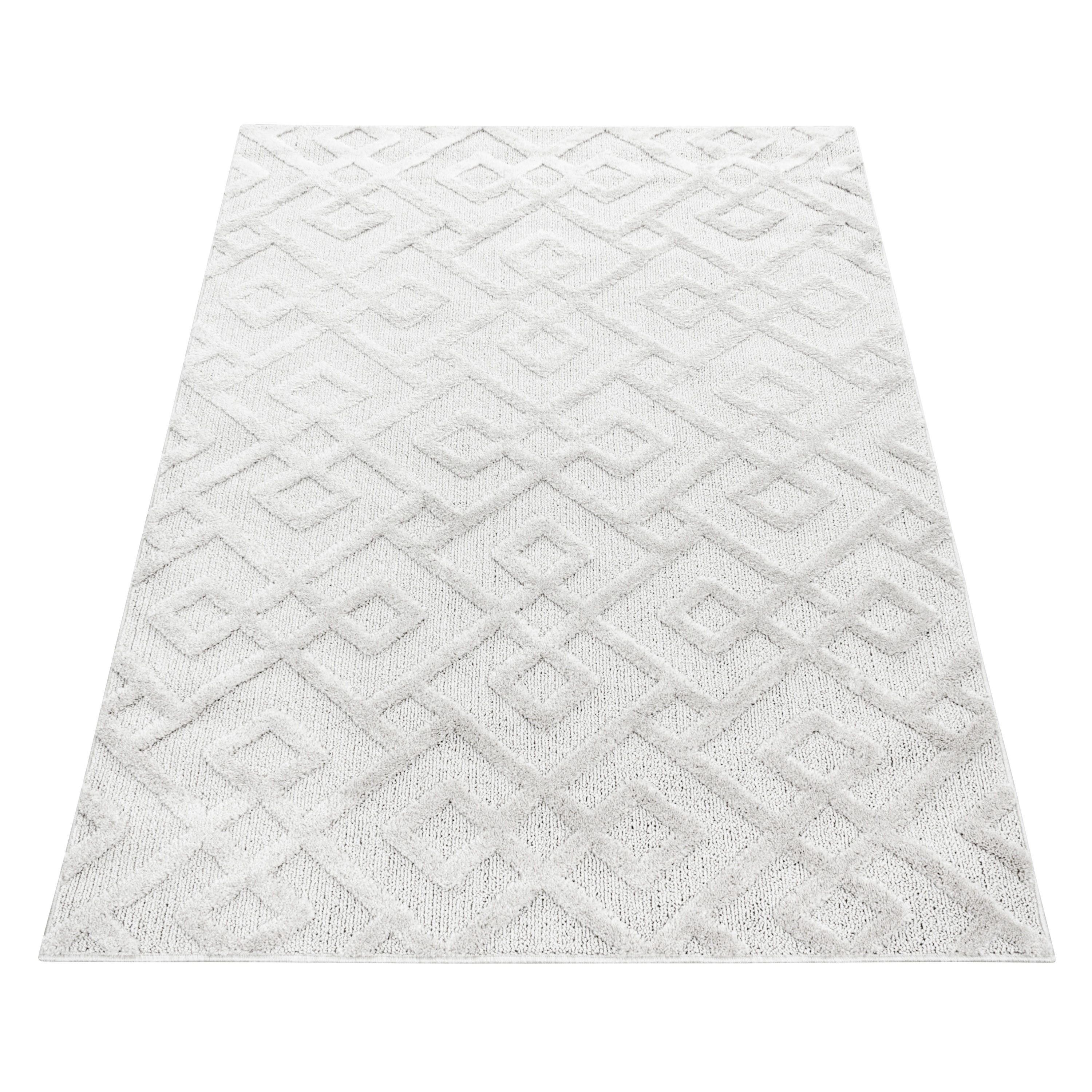 Carpettex Hochflor-Teppich Geometrisch Design, Rund, Höhe: günstig online kaufen