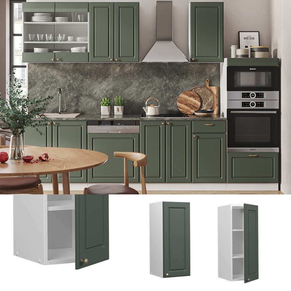 Vicco Hängeschrank Fame-Line, Grün-Gold Landhaus/Weiß, 30 günstig online kaufen
