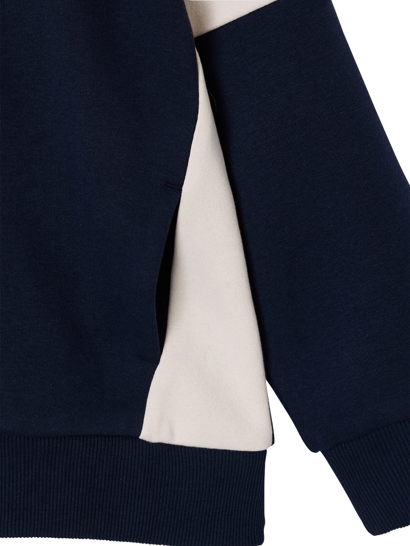 vertbaudet Fleecepullover Kapuzensweatjacke Jungen im Colorblock-Look – Bild 4 von 5