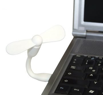 Out of the Blue Mini USB-Ventilator 4er Set USB Ventilator in weiß für Laptop Powerbank Tablet