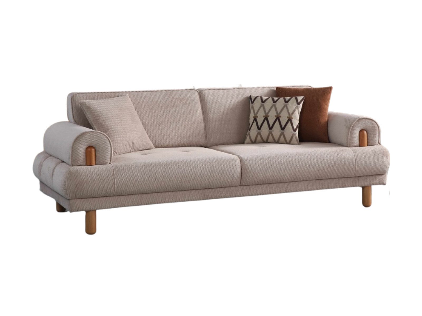 Villa Möbel Sofa Selva, 3-Sitzer 1 Teile, mit Relax-/Bettfunktion durch verstellbare Rückenlehne