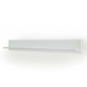 Lomadox Wandregal ALIA-05, weiß matt 150 cm, modern, Wandregal, Bücherregal, Bücherboard, Regal