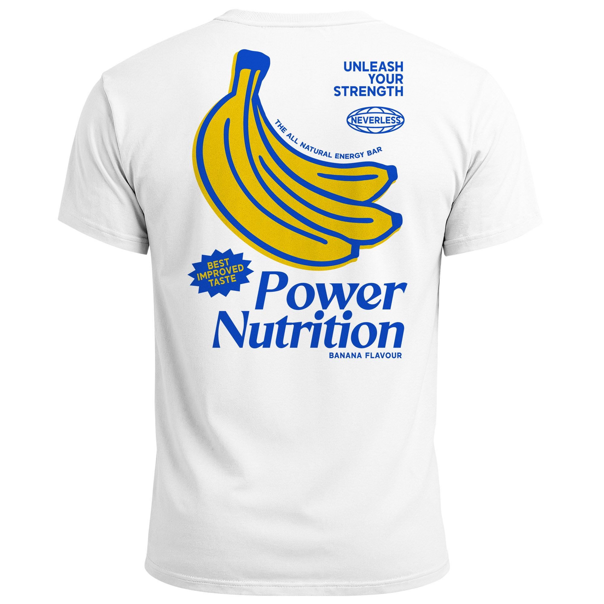 Neverless Print-Shirt Herren T-Shirt Power Nutrition, Lustiges Fitnessshirt mit Bananen mit Print