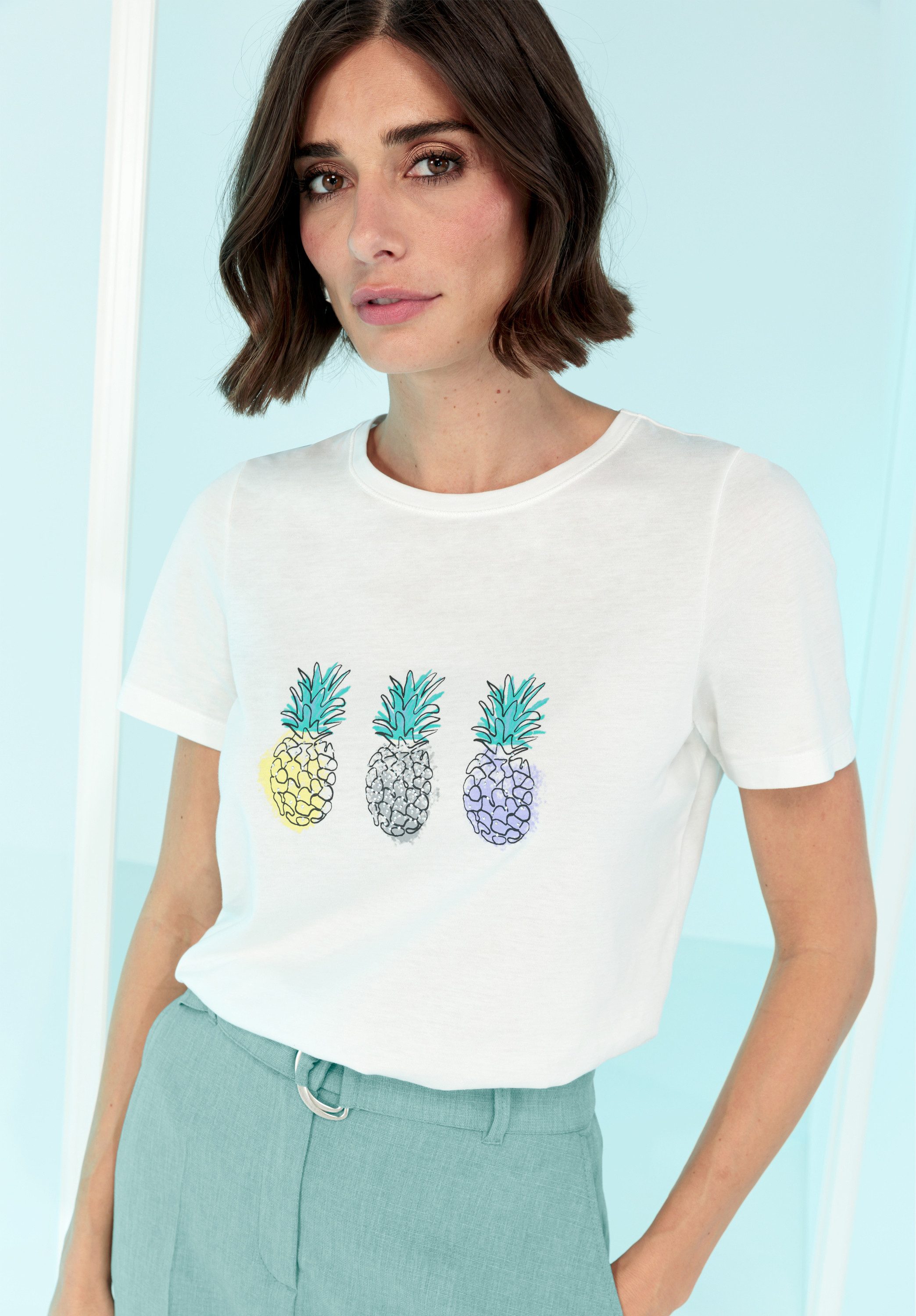bianca Print-Shirt DINIA mit Glitzersteinchen verzierter günstig online kaufen