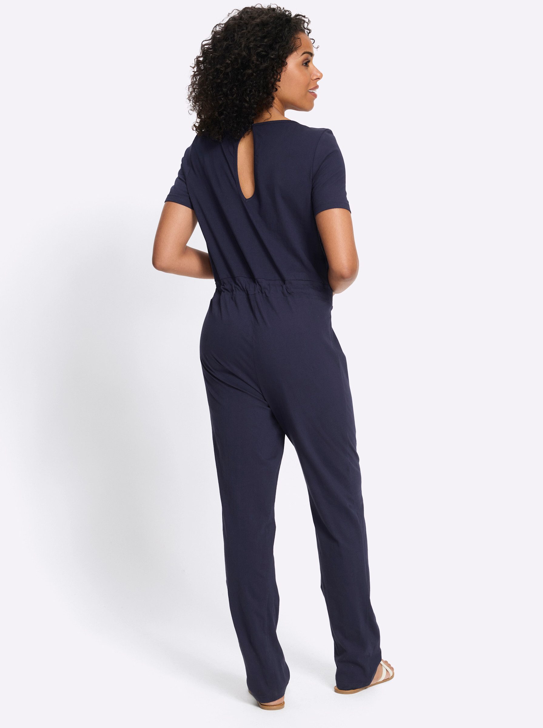 Sieh an! Jumpsuit Jumpsuit Kurzarm Innenbeinlänge ca.71 cm