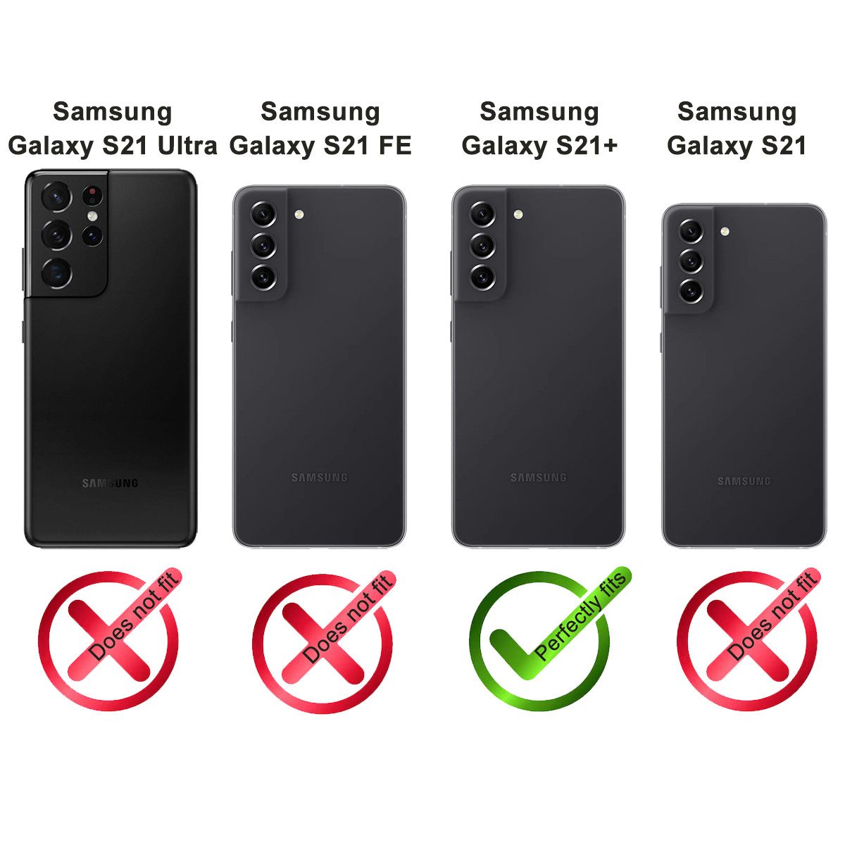 Burkley Handytasche Leder Schutz-Hülle für Samsung Galaxy S21+ Bumper Cover Case - Schwarz (1-tlg., Flex Case Lederhülle), bruchfest,stoßabsorbierend