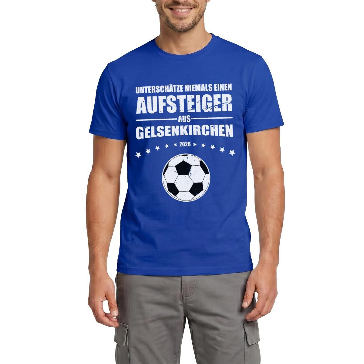 Spreadshirt T-Shirt Schalke Fans Aufsteiger Aus Gelsenkirchen Männer T-Shirt (1-tlg)
