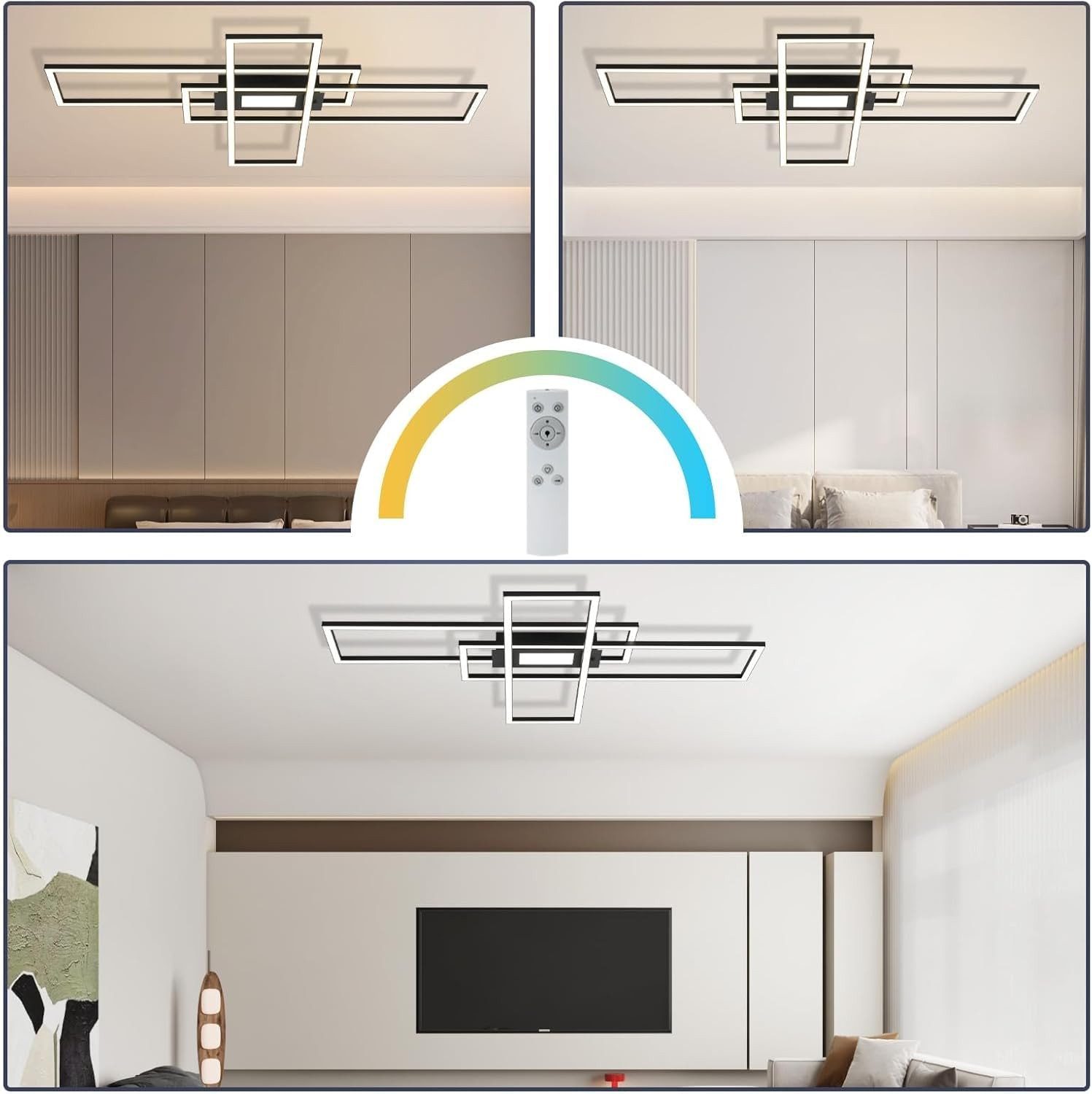 Nettlife LED Deckenleuchte LED Deckenleuchte Wohnzimmer günstig online kaufen