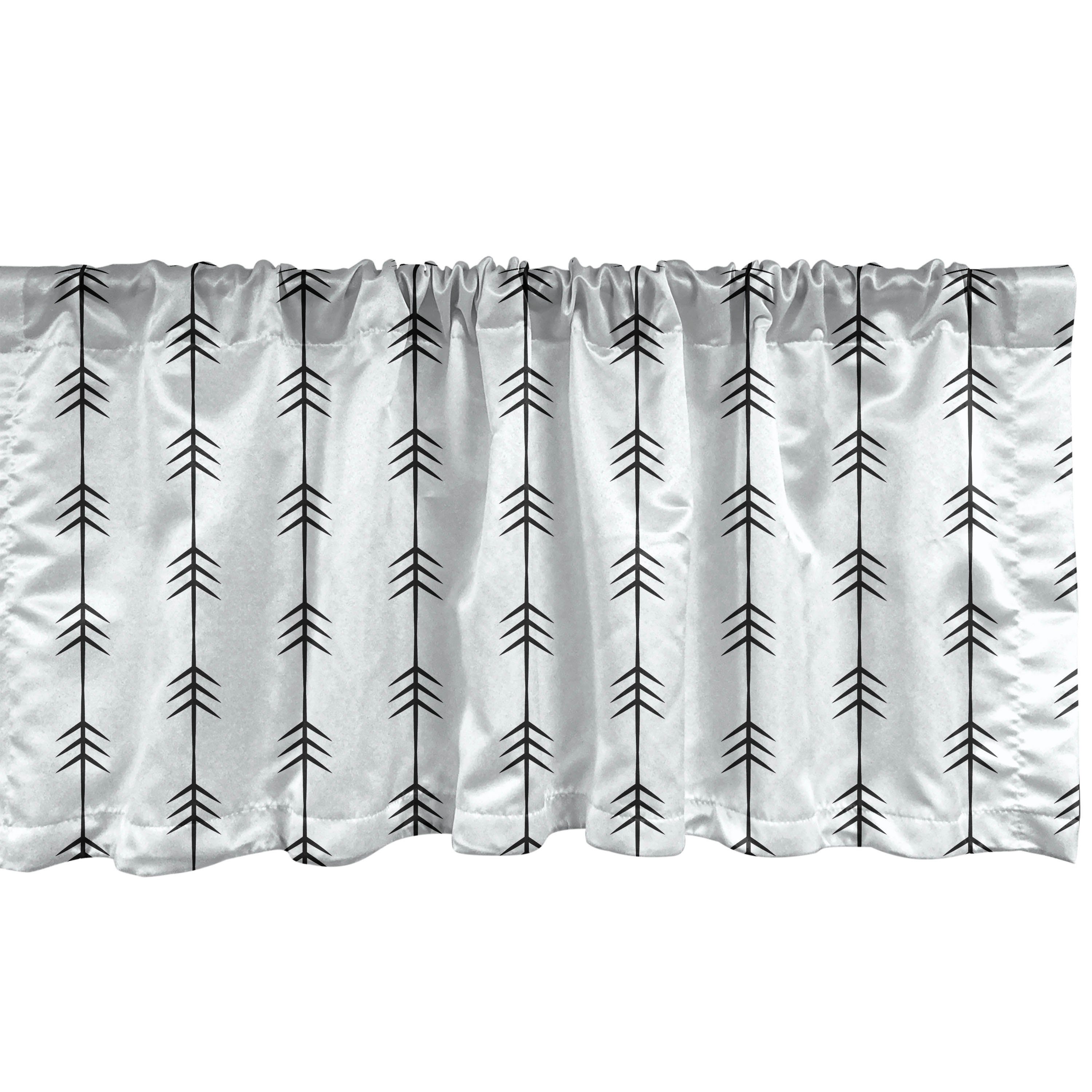 Scheibengardine Vorhang Volant für Küche Abakuhaus, Stangentasche, Inspired Retro Streifen Aztec Pfeil mit Microfaser, Dekor Schlafzimmer