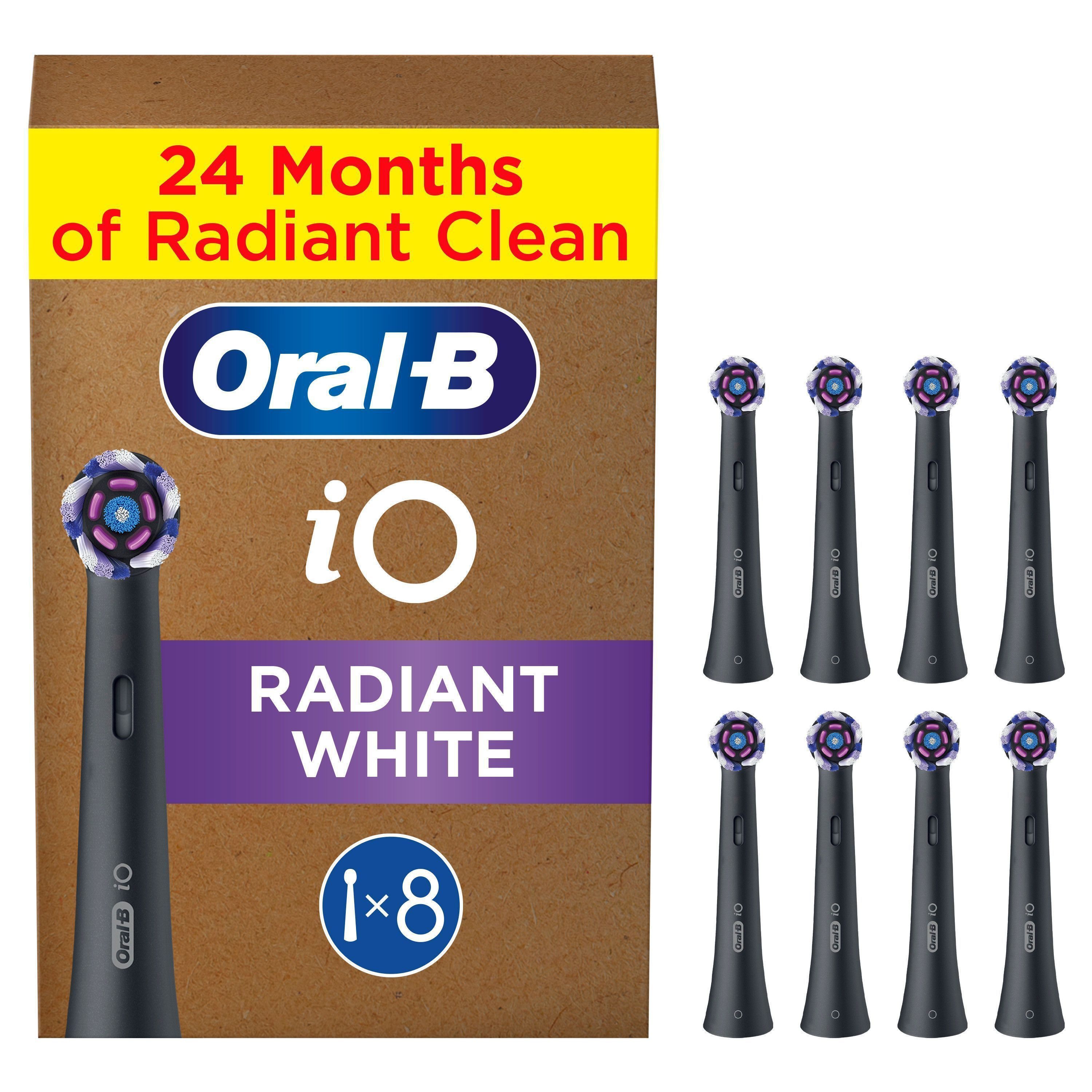 Oral-B Aufsteckbürsten Oral-B iO Strahlendes Weiss, fortschrittliche Plaque-Entfernung, Poliereinsätze zur Zahnaufhellung