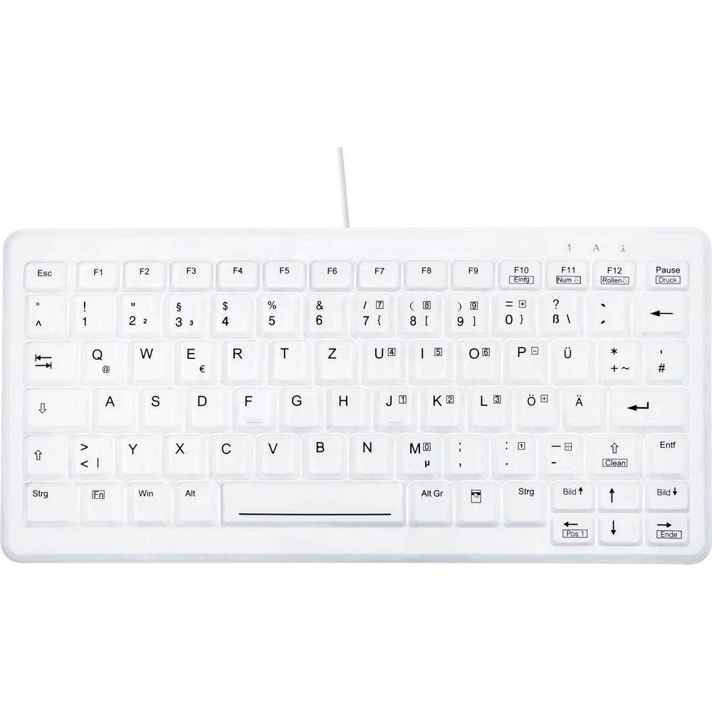 Active Key C4110F Hygiene-Tastatur Tastatur (Silikonmembran, Geeignet f. Wischdesinfektion nach DGHM/VAH)