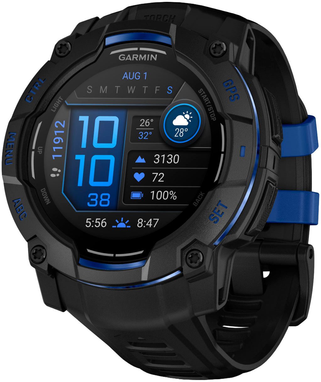 Garmin Instinct 3 AMOLED Smartwatch (1,5 Zoll, Garmin)