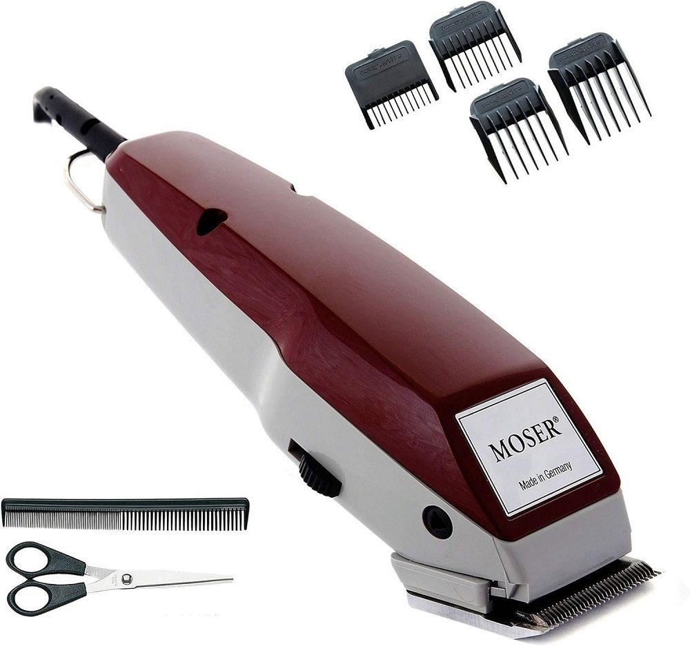 Moser Haarschneider Professional Classic - 0,7 Netz-Haarschneidemaschine, Raststellungen MultiClick® 6 Masterpiece – seit 1400 0278, 1862 3 Schnittlängenverstellung mit VARIABLE