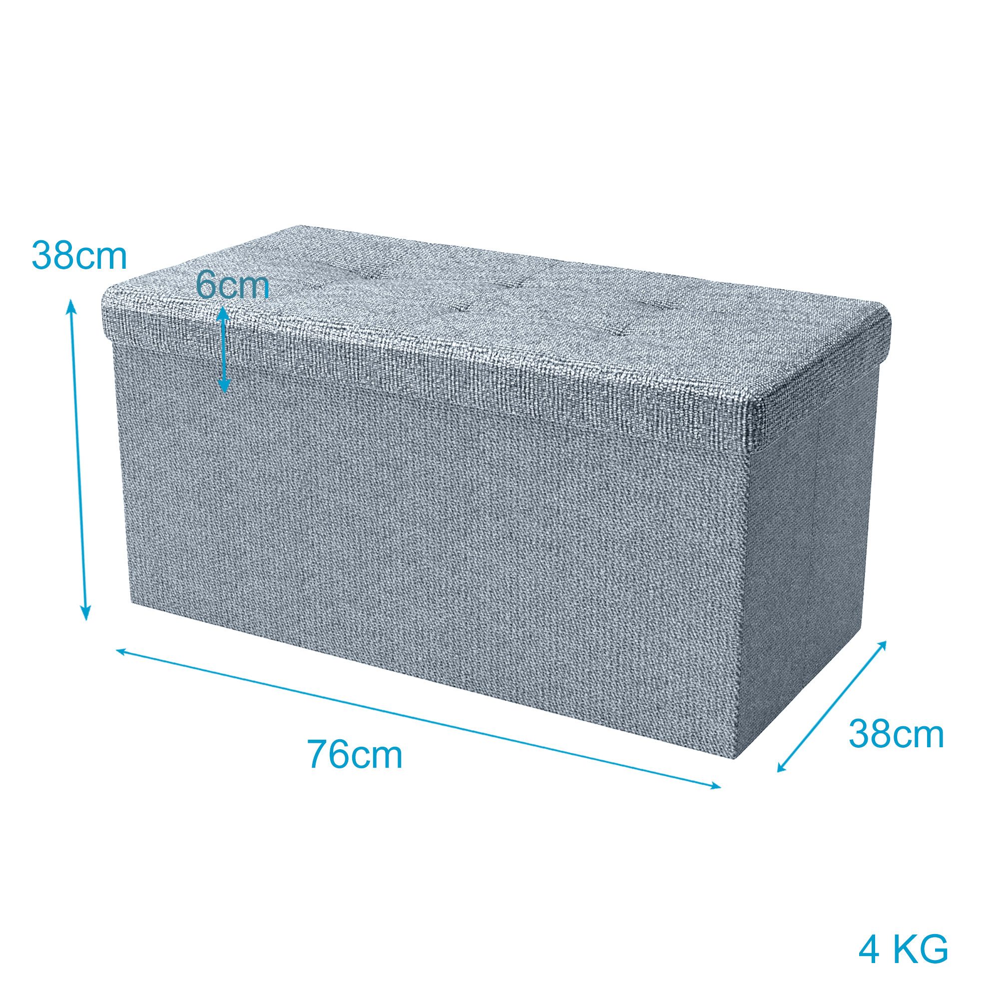 Intirilife Sitzhocker (Sitzwürfel mit Stauraum 76x38x38 günstig online kaufen