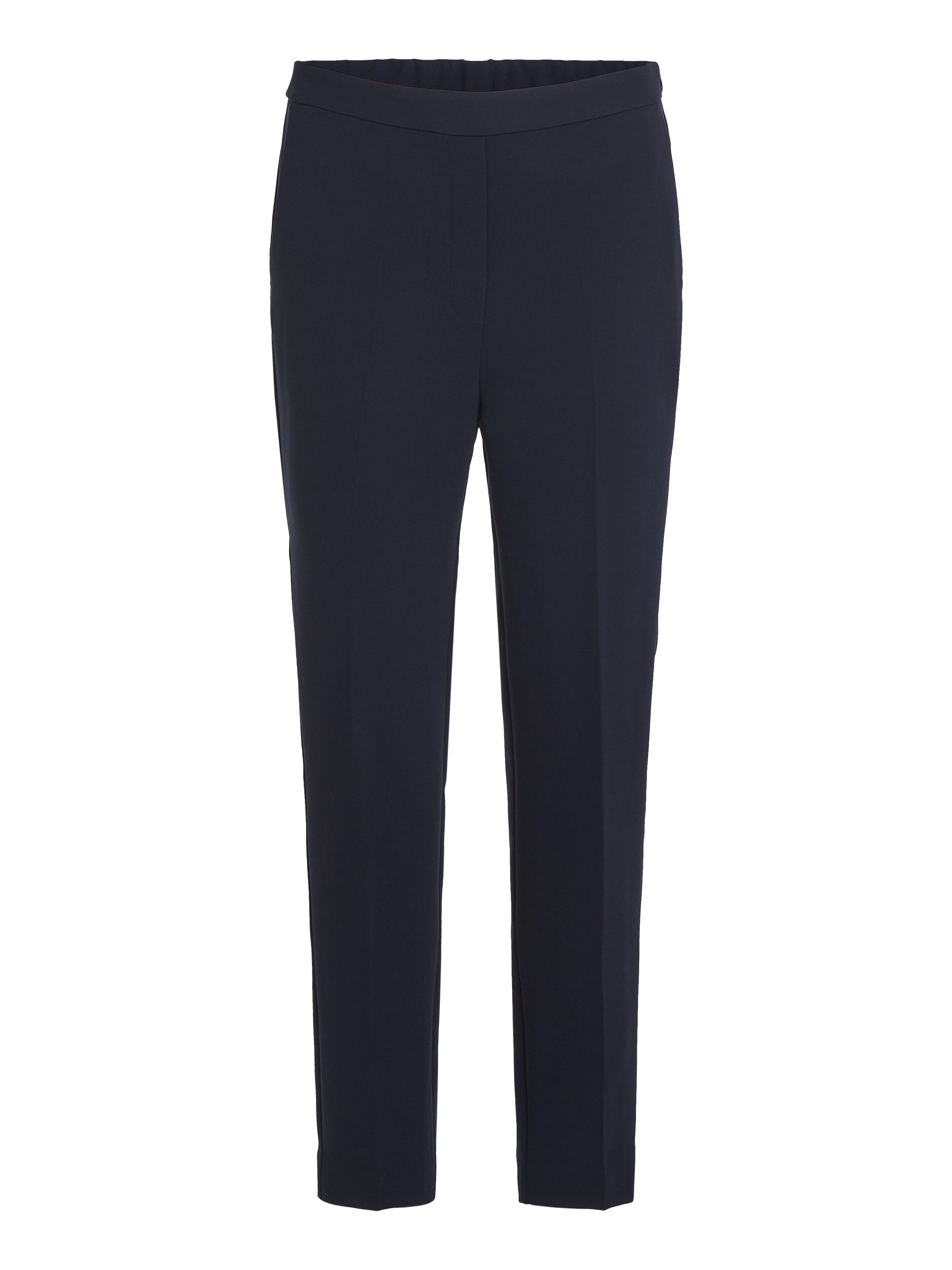 Tommy Hilfiger Webhose CREPE SLIM PULL ON PANT mit Metalllabel, Bügelfalten günstig online kaufen
