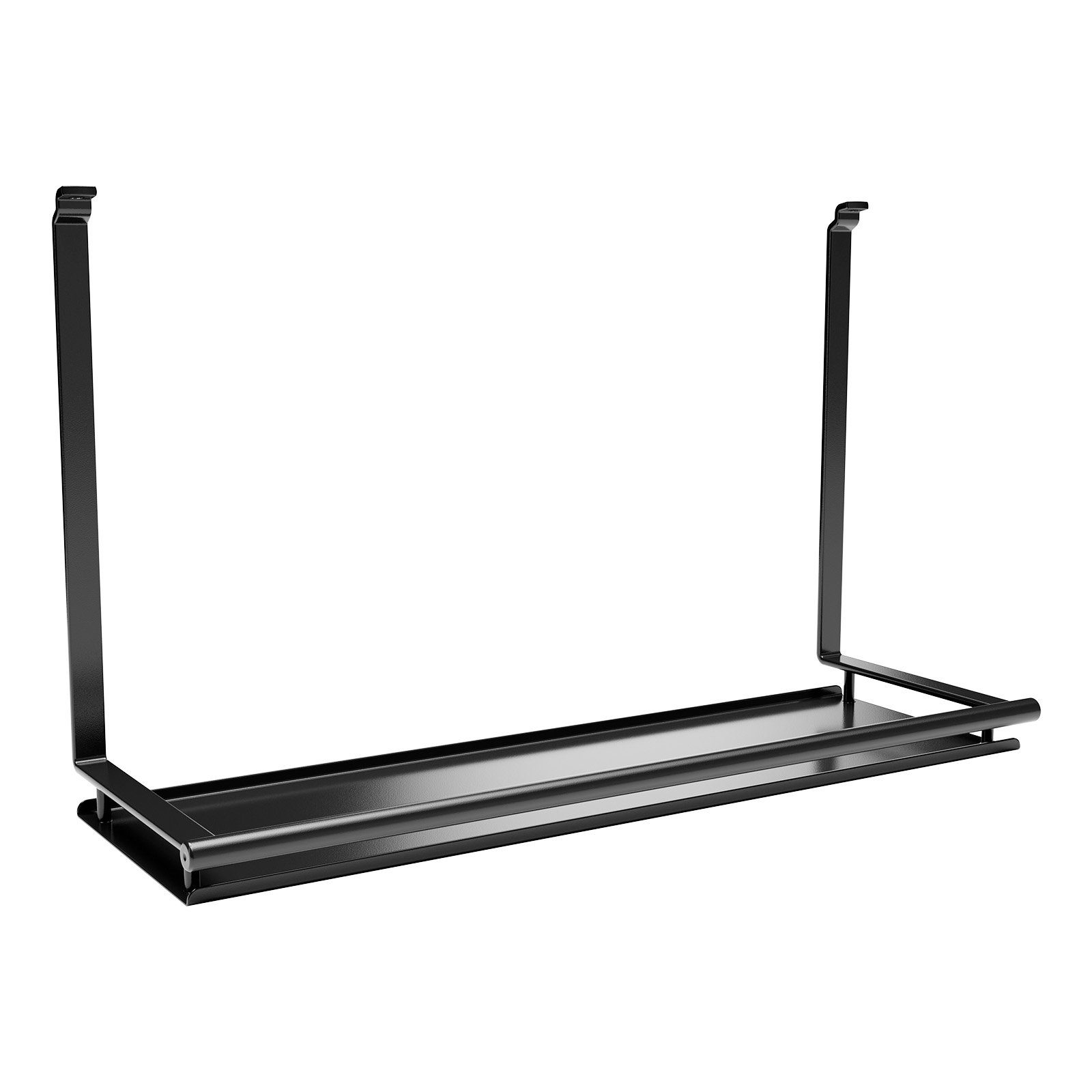 Kesseböhmer Küchenrückwand Linero Style Relingsystem für die Küche - versch. Elemente, (1-tlg), Universalablage in schwarz zum Einhängen