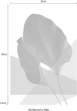 queence Acrylglasbild Blätter