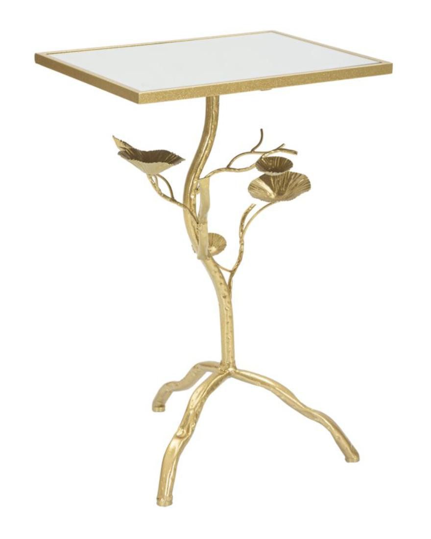 Natur24 Beistelltisch Tisty Beistelltisch 30 x 40 x 60 cm Metall MDF Gold