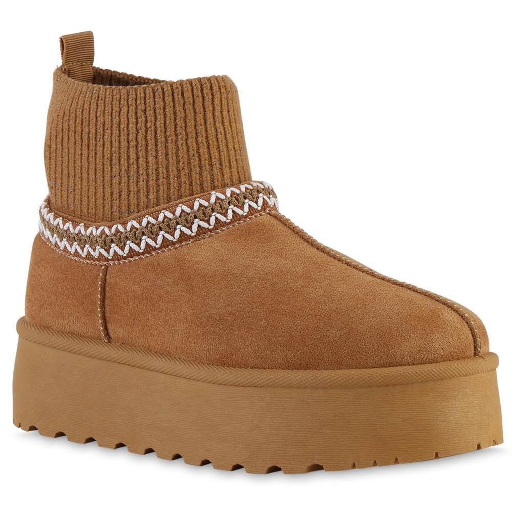 VAN HILL 841864 Winterstiefelette Damen Warm Gefüttert Winter Boots Bequem günstig online kaufen