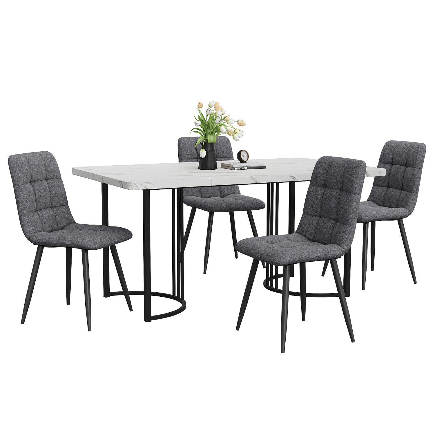 Flieks Essgruppe, (Set, 5-tlg., 140×80cm Tischplatte), günstig online kaufen