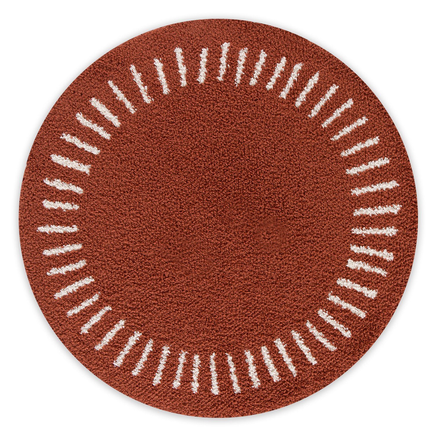 DomDeco Hochflor-Teppich Hochflorteppich Rund ROMI, Serie "Sonne", Rund