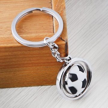 HIBNOPN Schlüsselanhänger Fußball Schlüsselanhänger - Metalldrehendes 3D Sport Keychain (1-tlg)