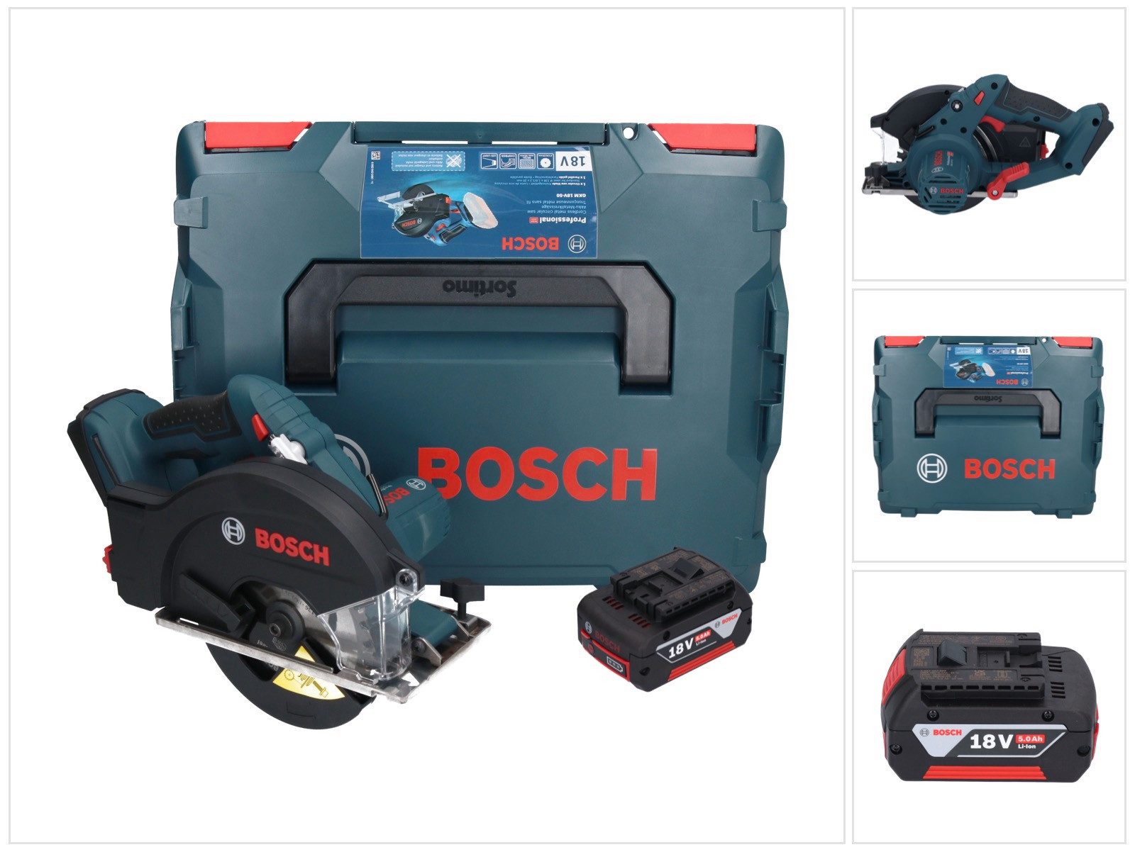 Bosch Professional Akku-Handkreissäge GKM 18V-50 Professional Akku Metall Handkreissäge 18 V 136 mm