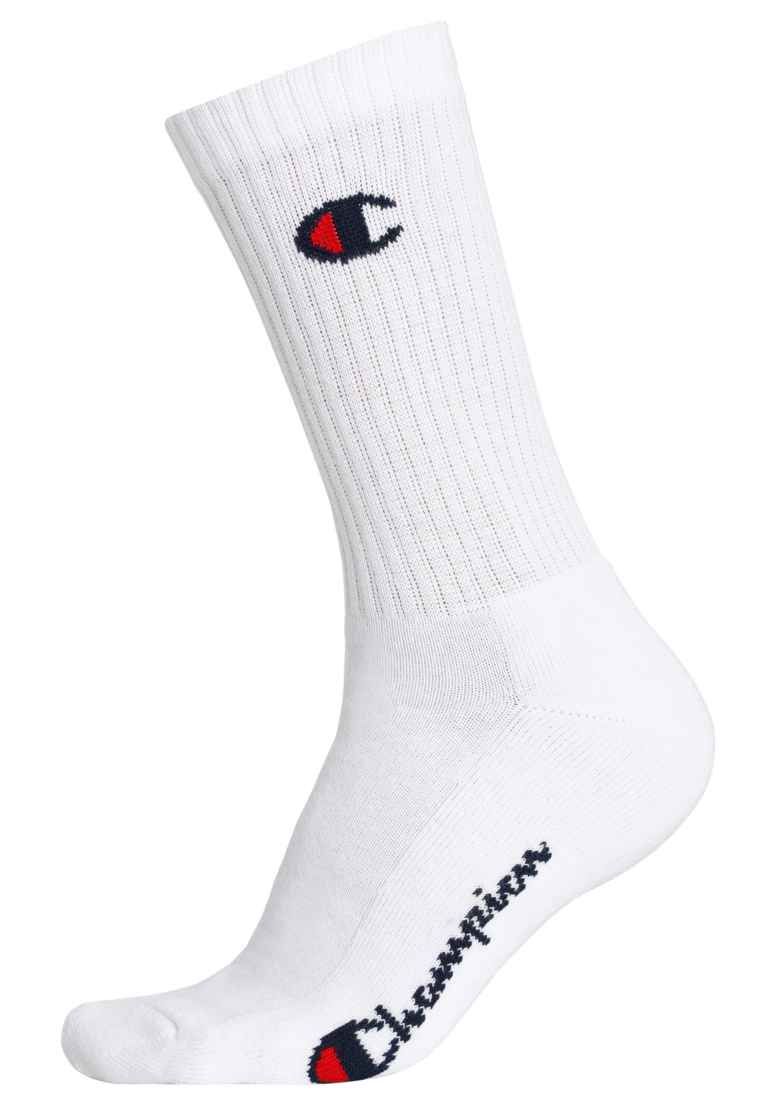 Champion Tennissocken (Packung, 6-Paar) für Erwachsene, sportlicher Stil, mit Logoschriftzügen, elastisch