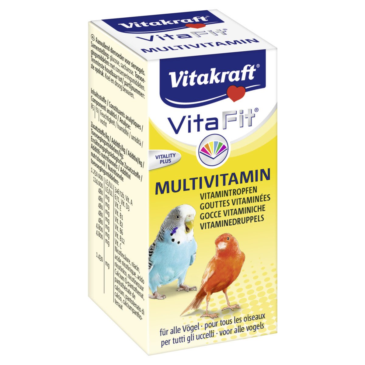 Vitakraft VitaFit® Multivitamin 10 ml, Nahrungsergänzungsmittel für: Vogel