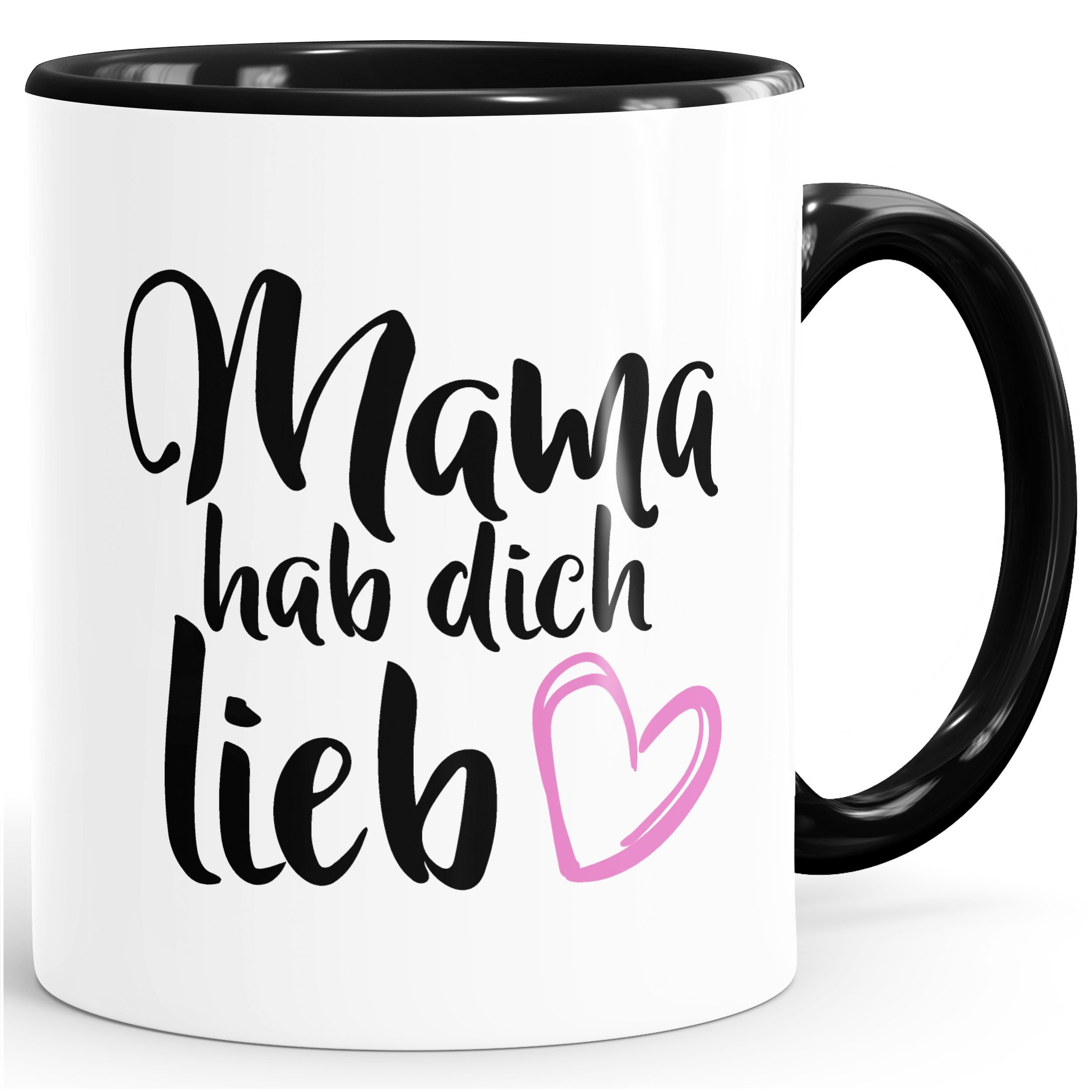 MoonWorks Tasse Geschenk-Tasse Muttertag Mama hab dich lieb MoonWorks®, Keramik