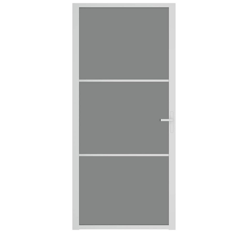 Thumbnail - vidaXL Haustür Innentür 93x201,5 cm Weiß ESG-Glas und Aluminium (1-St)